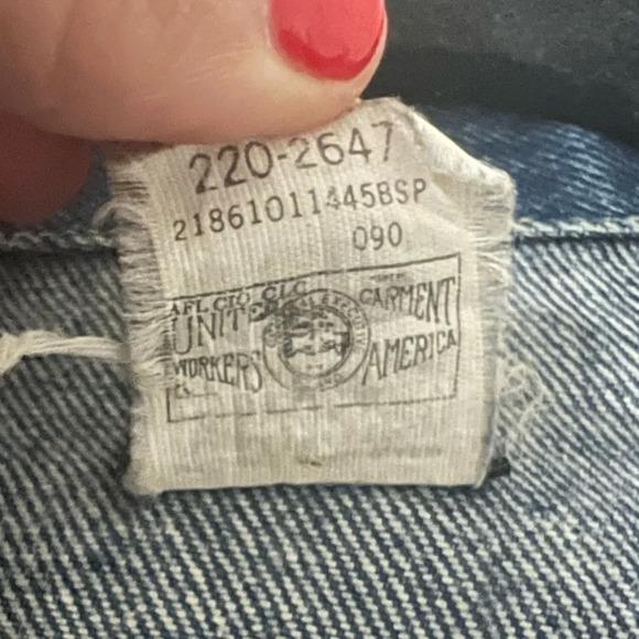 VTG Lee Denim jean Jacket 44R USA Union Made 1970’s (M102) - Picture 4 of 8